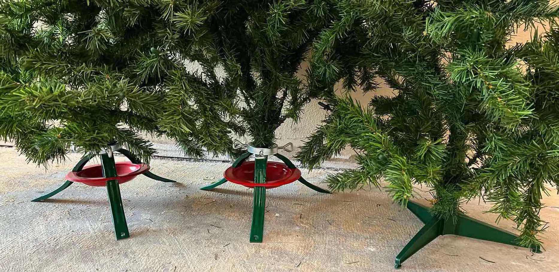 Photo 1 of CHRISTMAS TREES W STANDS (3) 18”-24” X H39”-52”