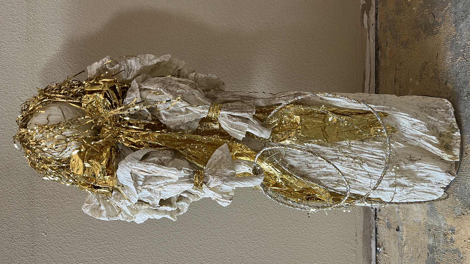 Photo 1 of CHRISTMAS GOLDEN PAPER MACHE DECOR 16” X 43”