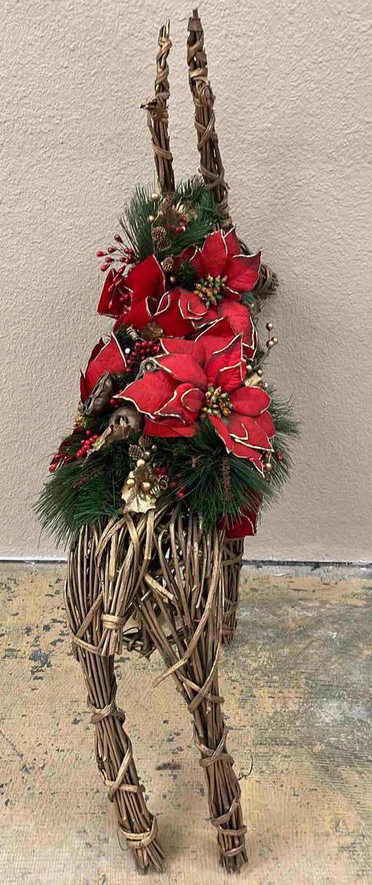 Photo 1 of CHRISTMAS WICKER REINDEER DECOR 21” X 10” H36”