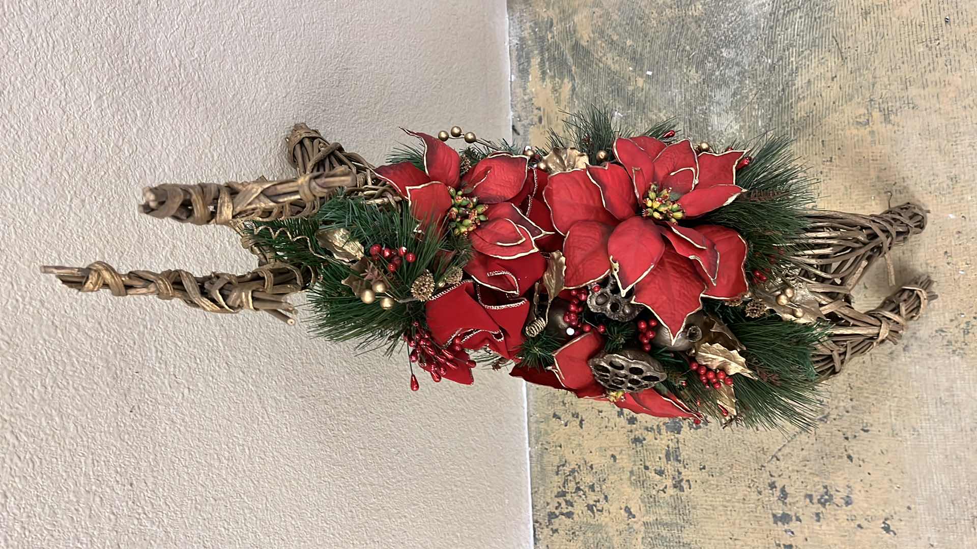 Photo 1 of CHRISTMAS WICKER REINDEER DECOR 21” X 10” H36”