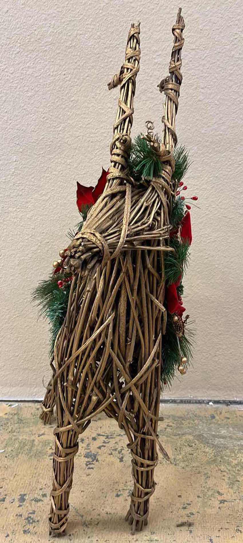 Photo 1 of CHRISTMAS WICKER REINDEER DECOR 21” X 10” H36”