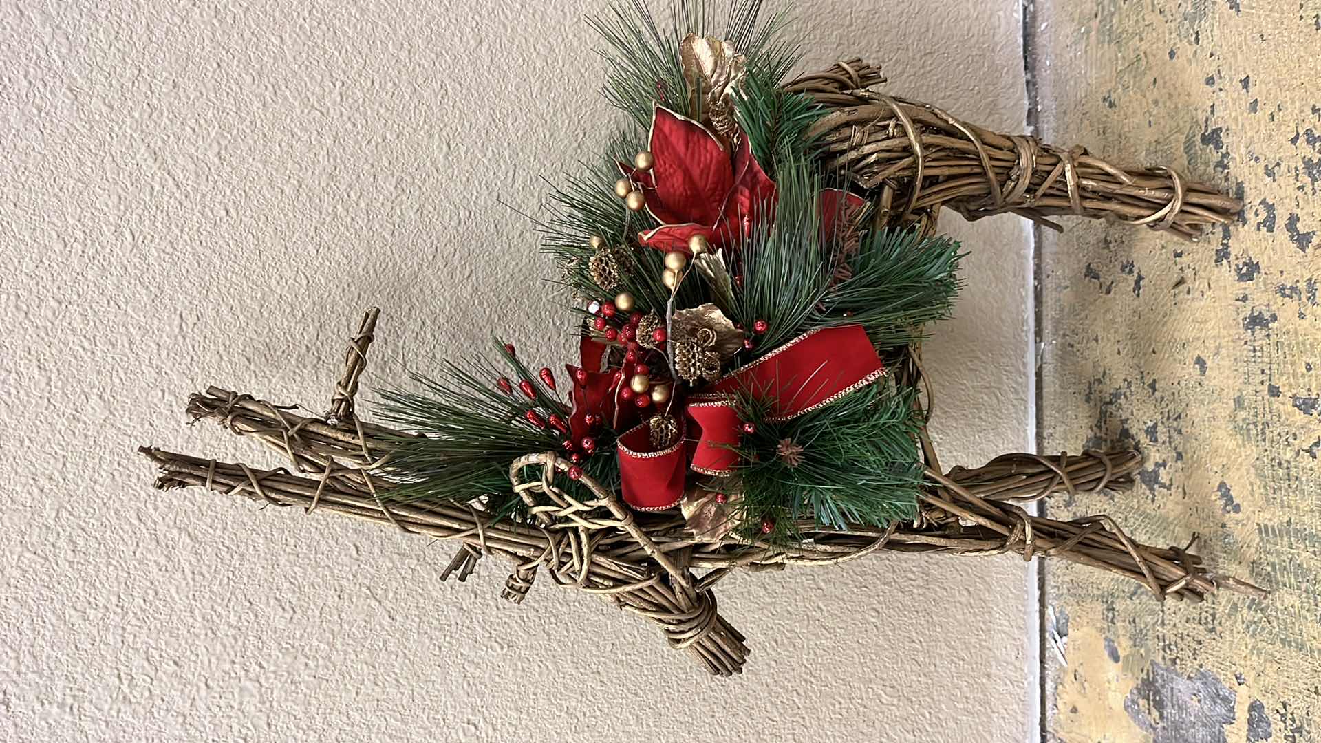 Photo 1 of CHRISTMAS WICKER REINDEER DECOR 14” X 6” H24”
