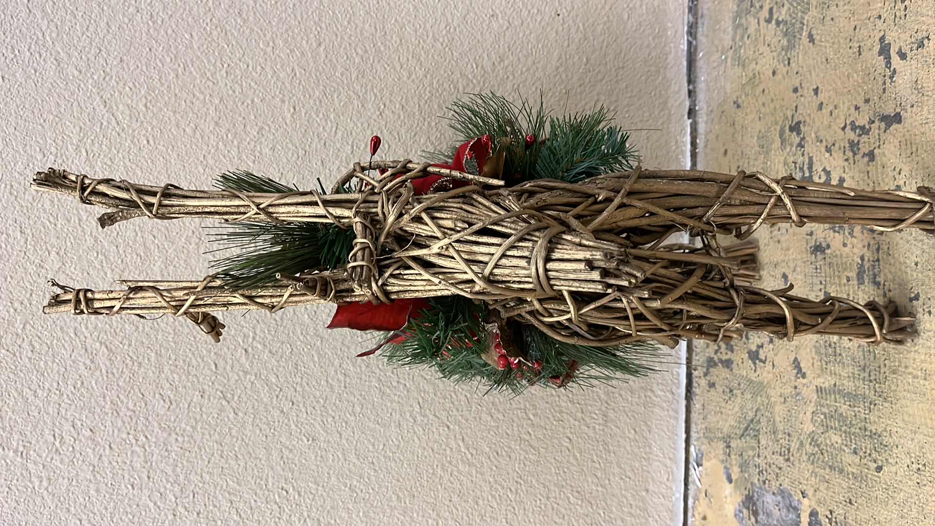 Photo 1 of CHRISTMAS WICKER REINDEER DECOR 14” X 6” H24”