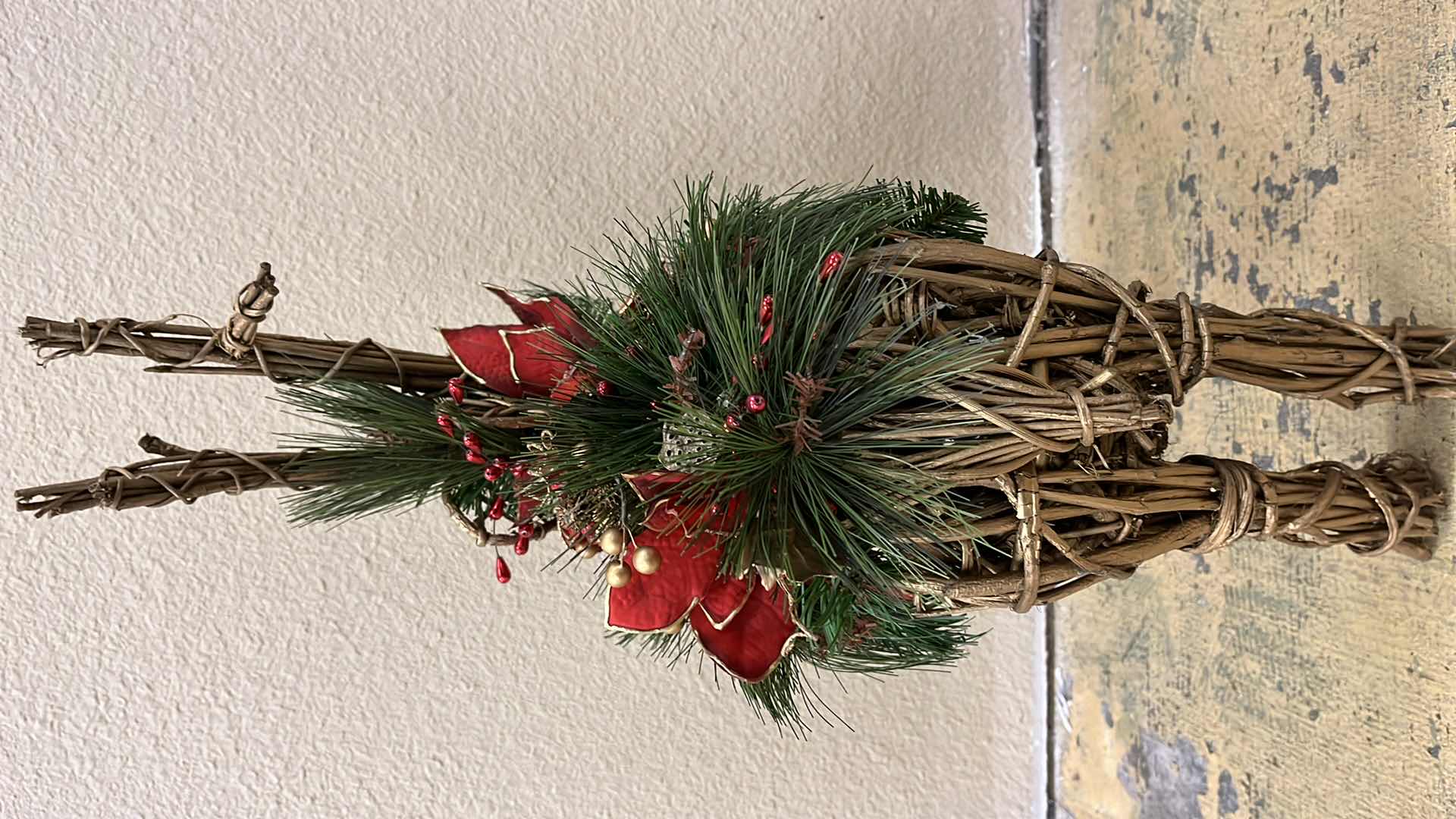Photo 1 of CHRISTMAS WICKER REINDEER DECOR 14” X 6” H24”