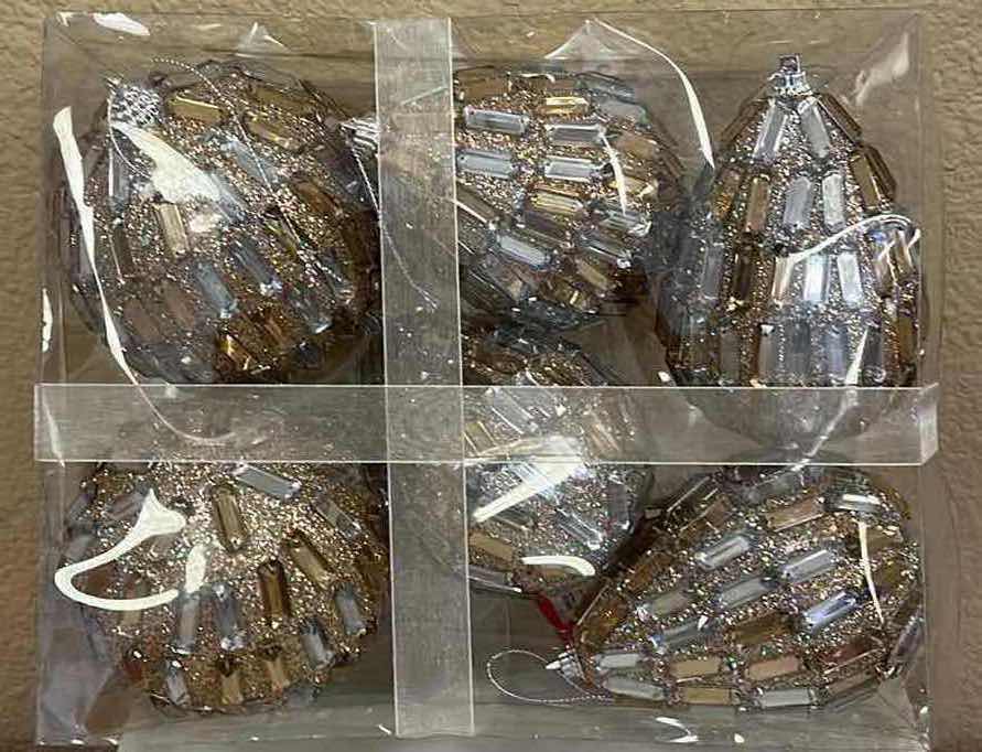 Photo 1 of CFI CHRISTMAS 4” BEJEWELED ORNAMENTS (6)