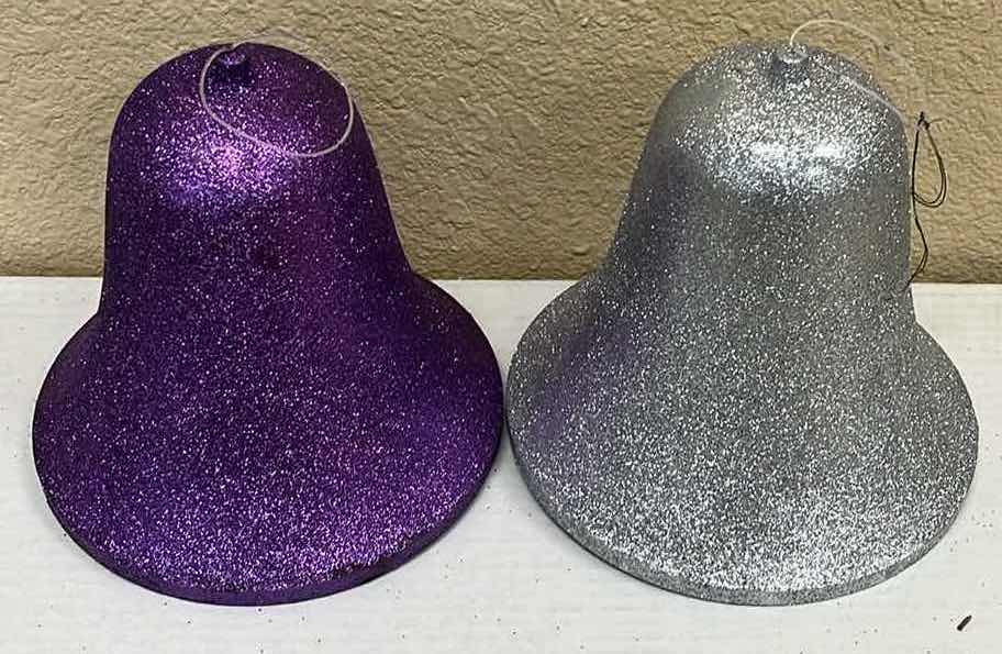 Photo 3 of BELL SHAPE GLITTER FINISH CHRISTMAS ORNAMENTS (16) 6.5” X 7”