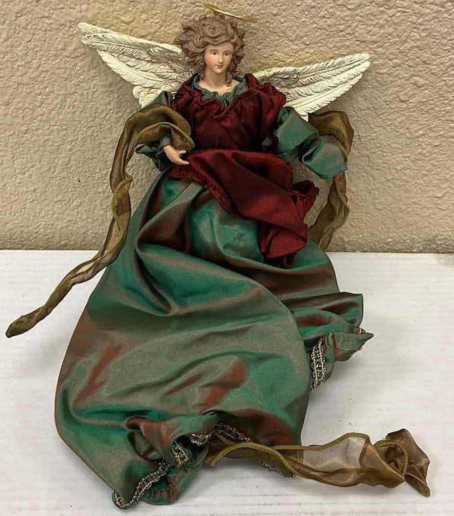 Photo 1 of JAC CHRISTMAS ANGEL RESIN & FABRIC ORNAMENTS YR.1984 (2) 8” X 10”