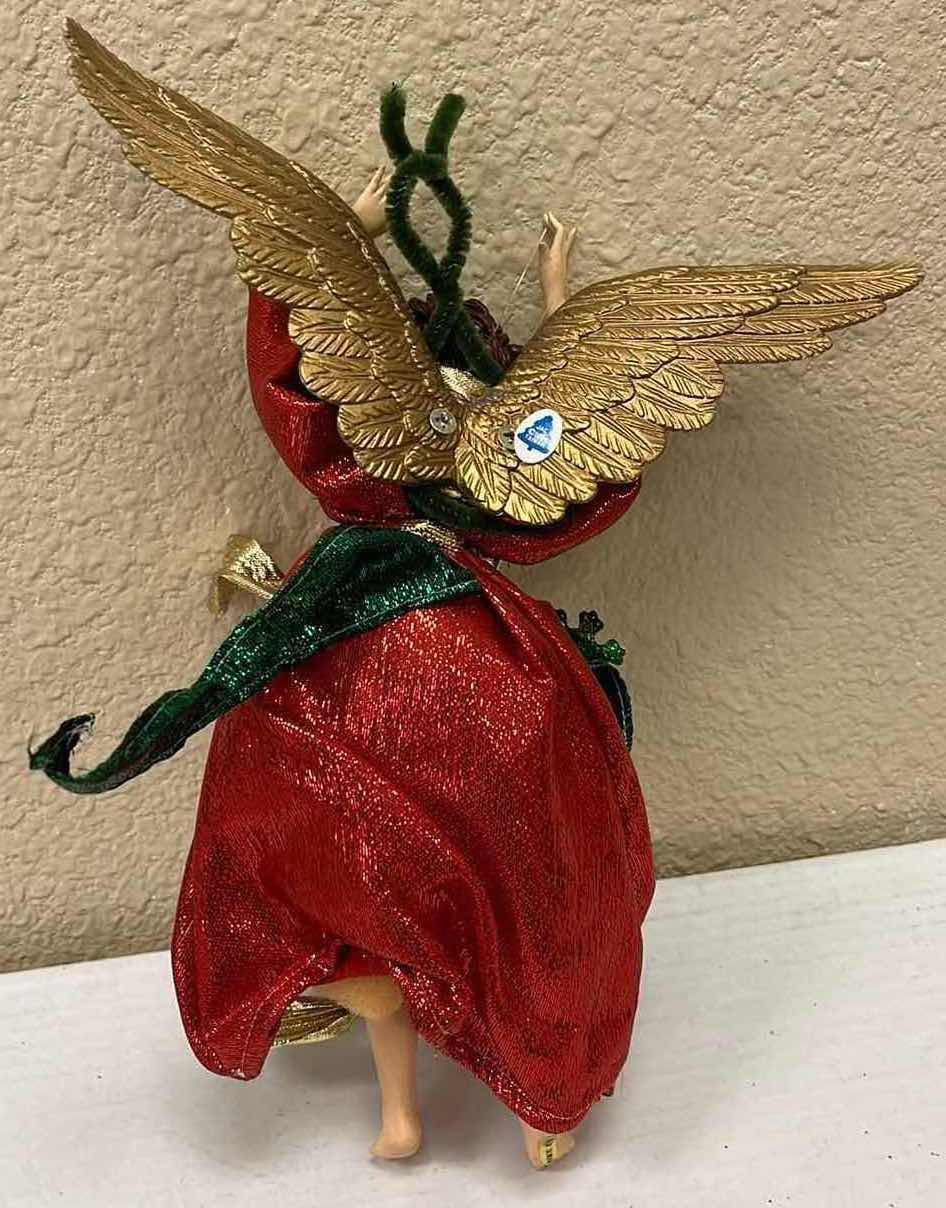 Photo 1 of JAC CHRISTMAS ANGEL RESIN & FABRIC ORNAMENTS YR.1984 (2) 8” X 10”
