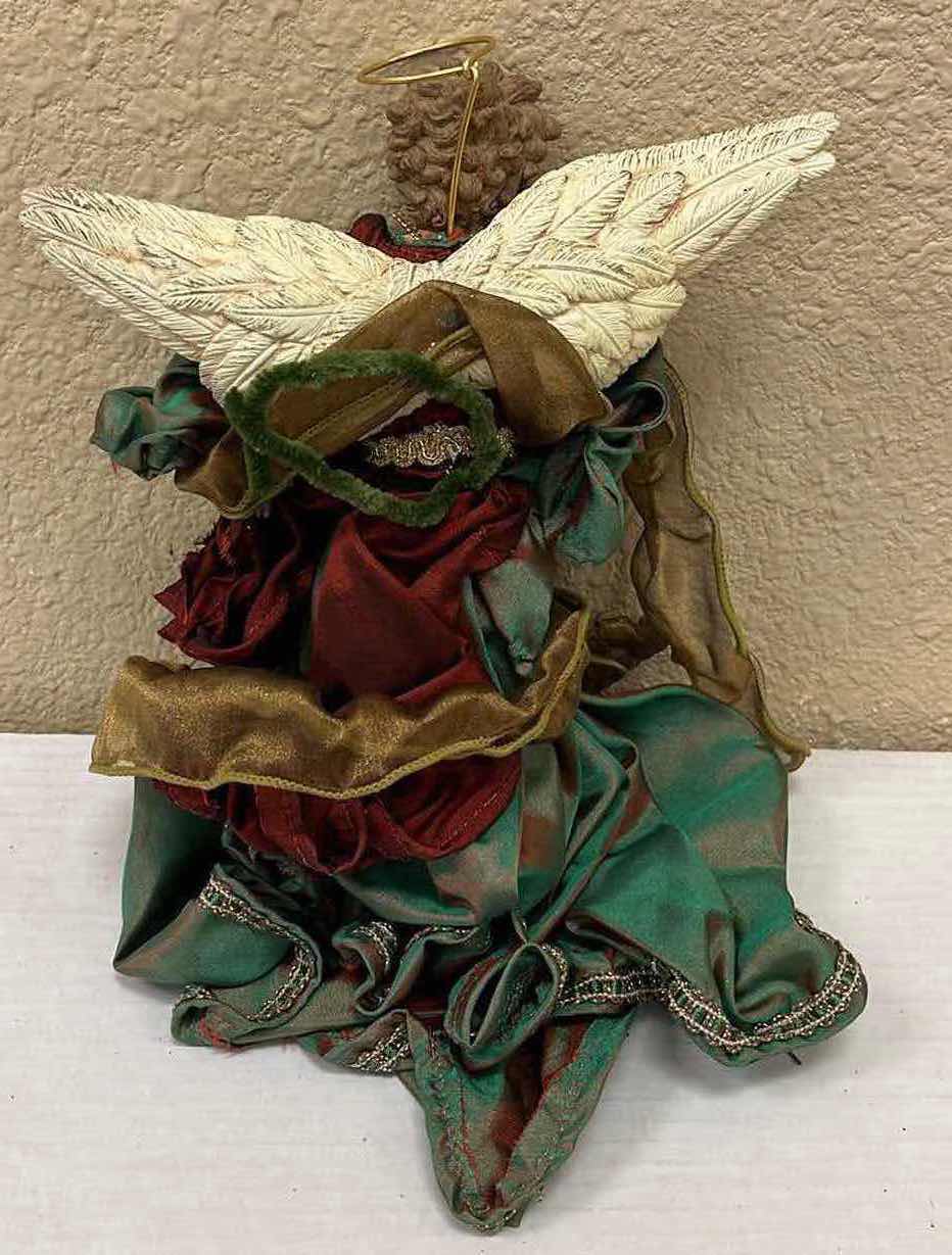 Photo 1 of JAC CHRISTMAS ANGEL RESIN & FABRIC ORNAMENTS YR.1984 (2) 8” X 10”