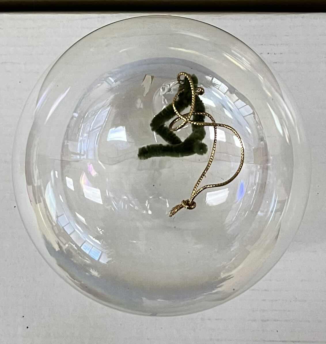 Photo 1 of CHRISTMAS 7.5” CLEAR GLASS ORNAMENTS SET OF 4