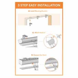 Photo 1 of HOME DECORATORS COLLECTION WHITE FAUX WOOD CORDLESS BLINDS 36” X 64” (SET OF 2)