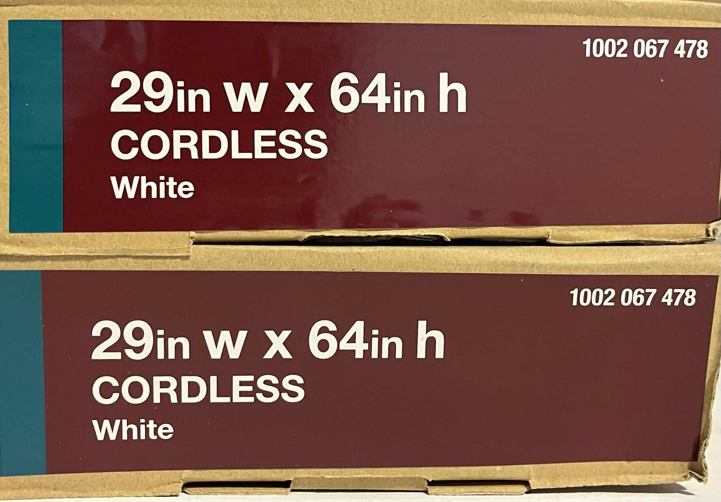 Photo 10 of HOME DECORATORS COLLECTION WHITE FAUX WOOD CORDLESS BLINDS 29” X 64” (SET OF 2)