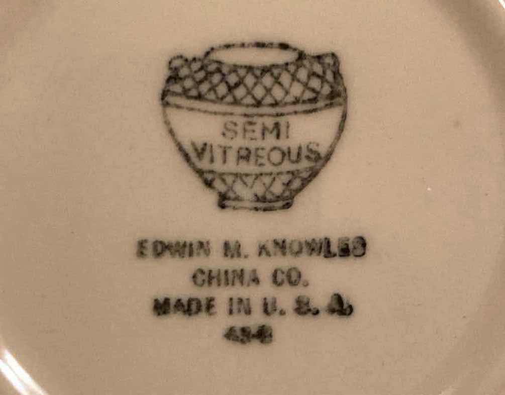 Photo 1 of EDWIN M. KNOWLES 1940s “DUTCH” PATTERN SEMI-VITREOUS CHINA CHILDREN’S TEA SET (14)