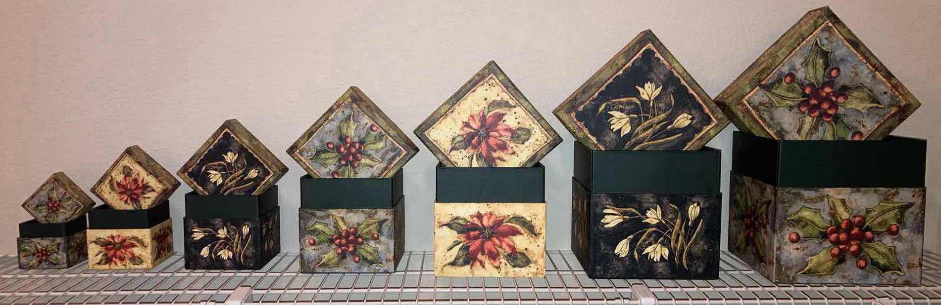 Photo 1 of CHRISTMAS NESTING GIFT BOXES 7PC (SIZES 3.5”-9”)