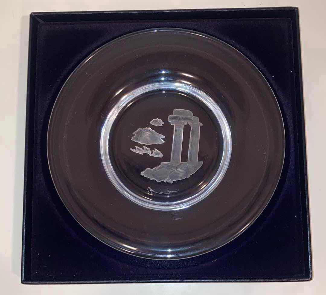 Photo 1 of FRANKLIN CRYSTAL THE SEVEN SEAS CRYSTAL PLATE COLLECTION “THE MEDITERRANEAN” 8.75” (COA INCLUDED)
