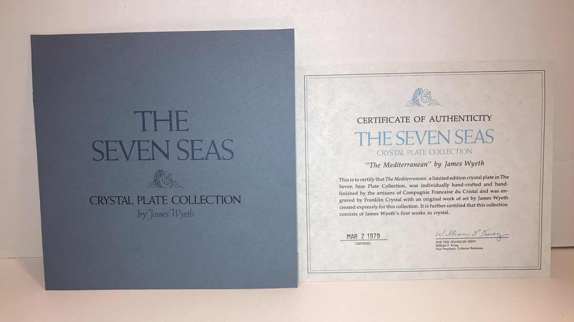 Photo 1 of FRANKLIN CRYSTAL THE SEVEN SEAS CRYSTAL PLATE COLLECTION “THE MEDITERRANEAN” 8.75” (COA INCLUDED)
