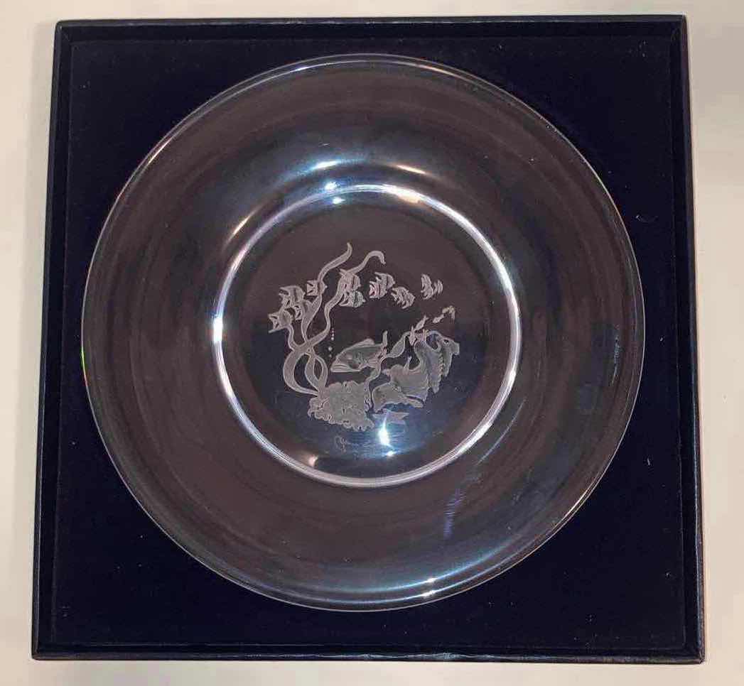 Photo 1 of FRANKLIN CRYSTAL THE SEVEN SEAS PLATE COLLECTION “THE INDIAN OCEAN” 8.75” (COA INCLUDED)