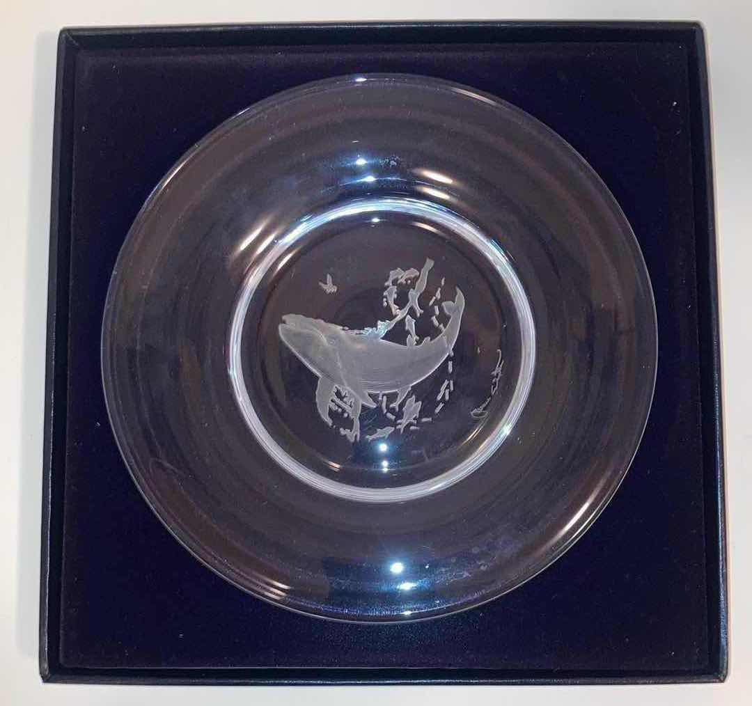 Photo 1 of FRANKLIN CRYSTAL THE SEVEN SEAS PLATE COLLECTION THE ATLANTIC” 8.75” (COA INCLUDED)
