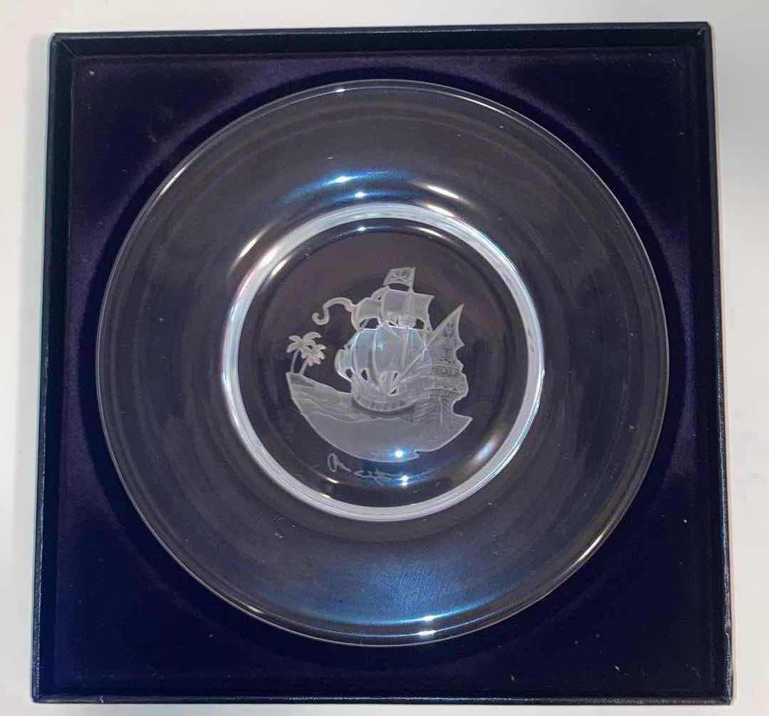 Photo 1 of FRANKLIN CRYSTAL THE SEVEN SEAS PLATE COLLECTION “CARIBBEAN SEA” 8.75”