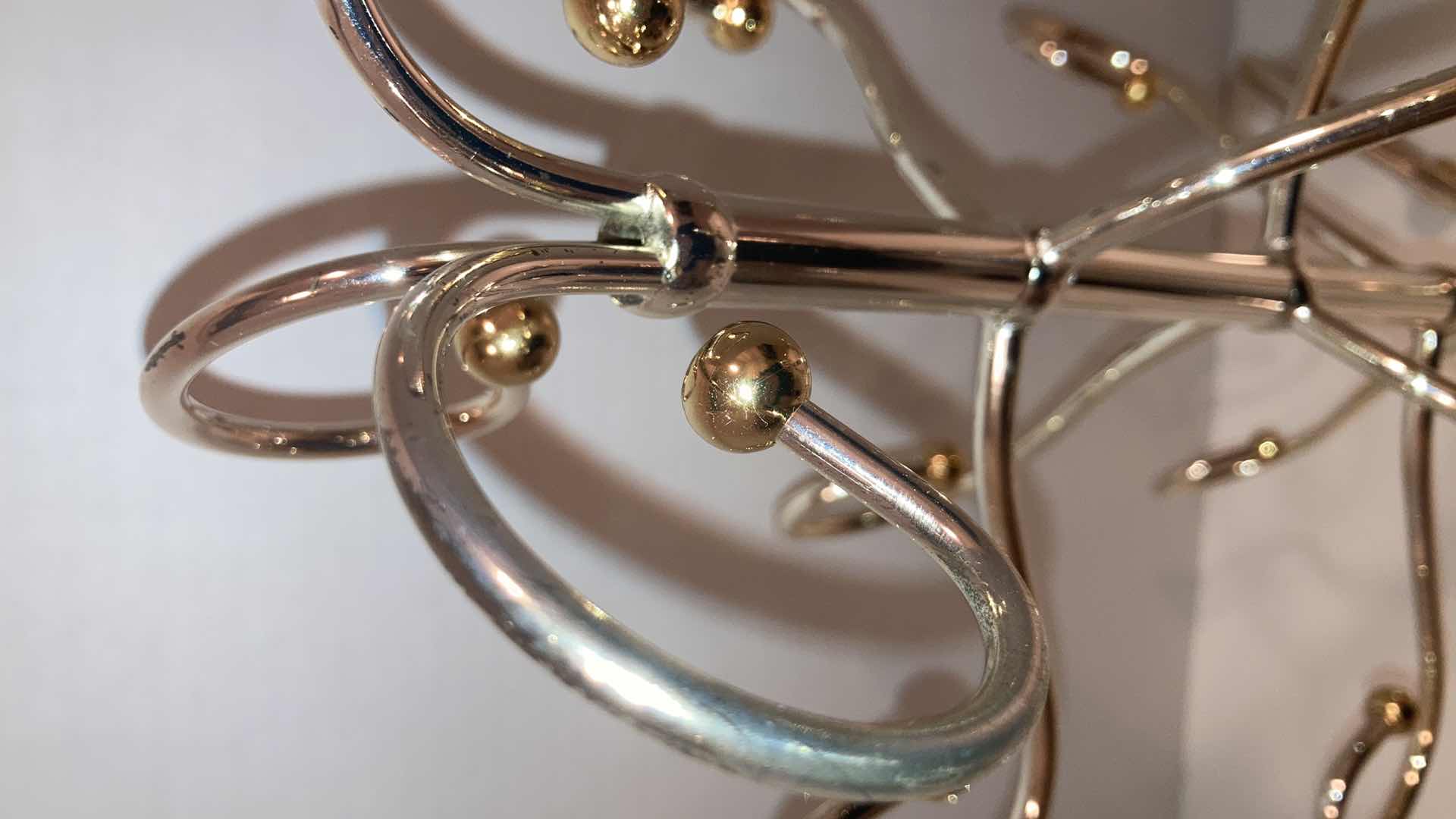 Photo 1 of GOLD FINISH CHRISTMAS ORNAMENT DISPLAY TREE 12” X H20.25”