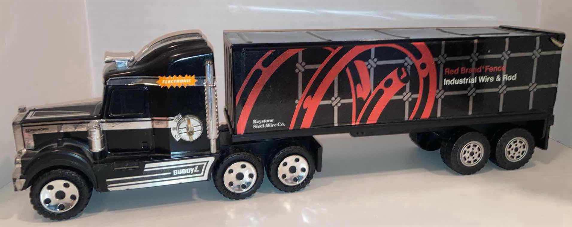Photo 1 of BUDDY L 1989 BATTERY OPERATED KEYSTONE STEEL & WIRE CO SEMI-TRUCK TOY W EXTRA RIG