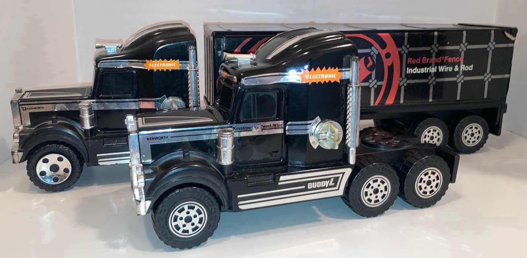 Photo 1 of BUDDY L 1989 BATTERY OPERATED KEYSTONE STEEL & WIRE CO SEMI-TRUCK TOY W EXTRA RIG