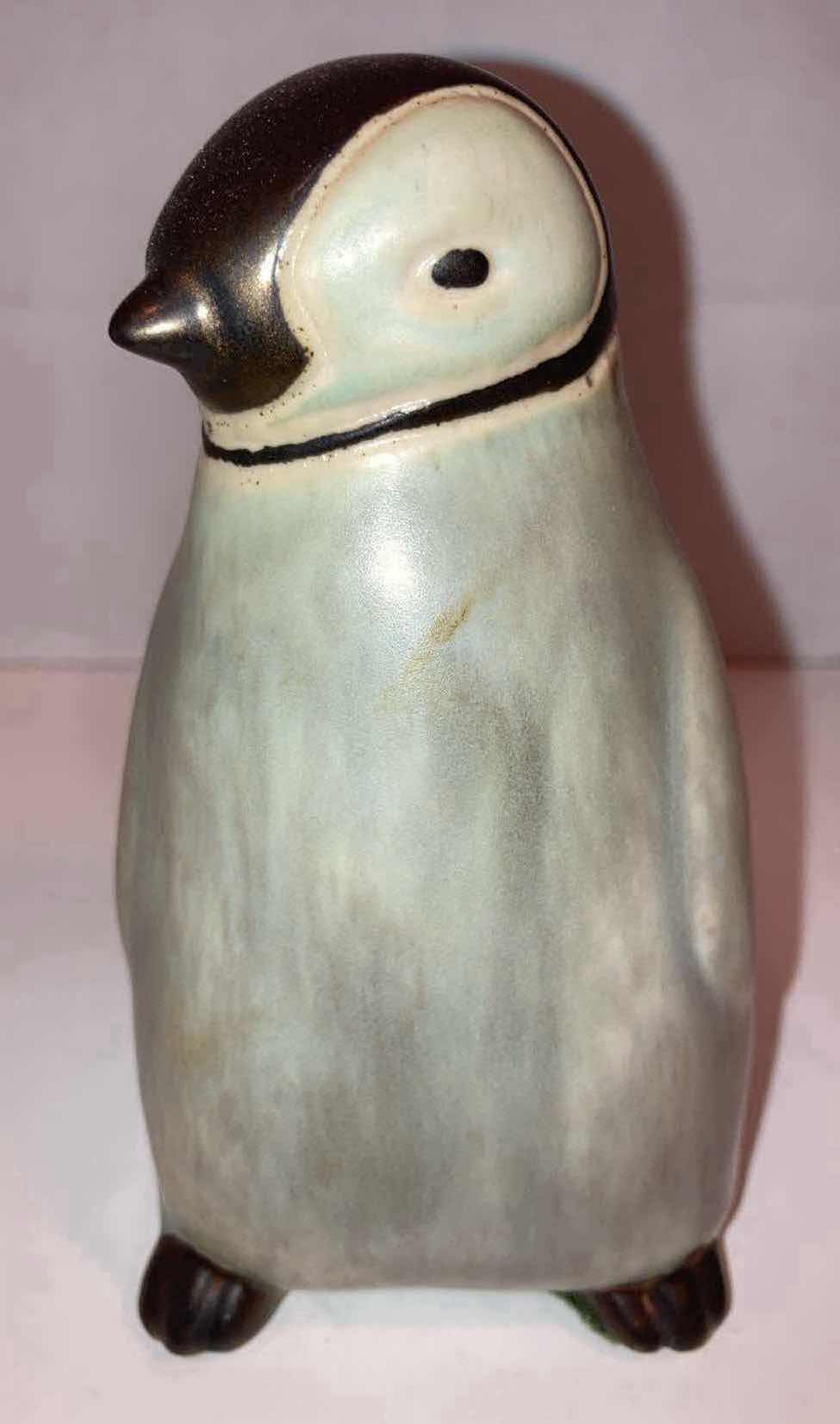 Photo 1 of ANDERSON DESIGN STUDIO CERAMIC BABY PENGUIN FIGURINE H5”