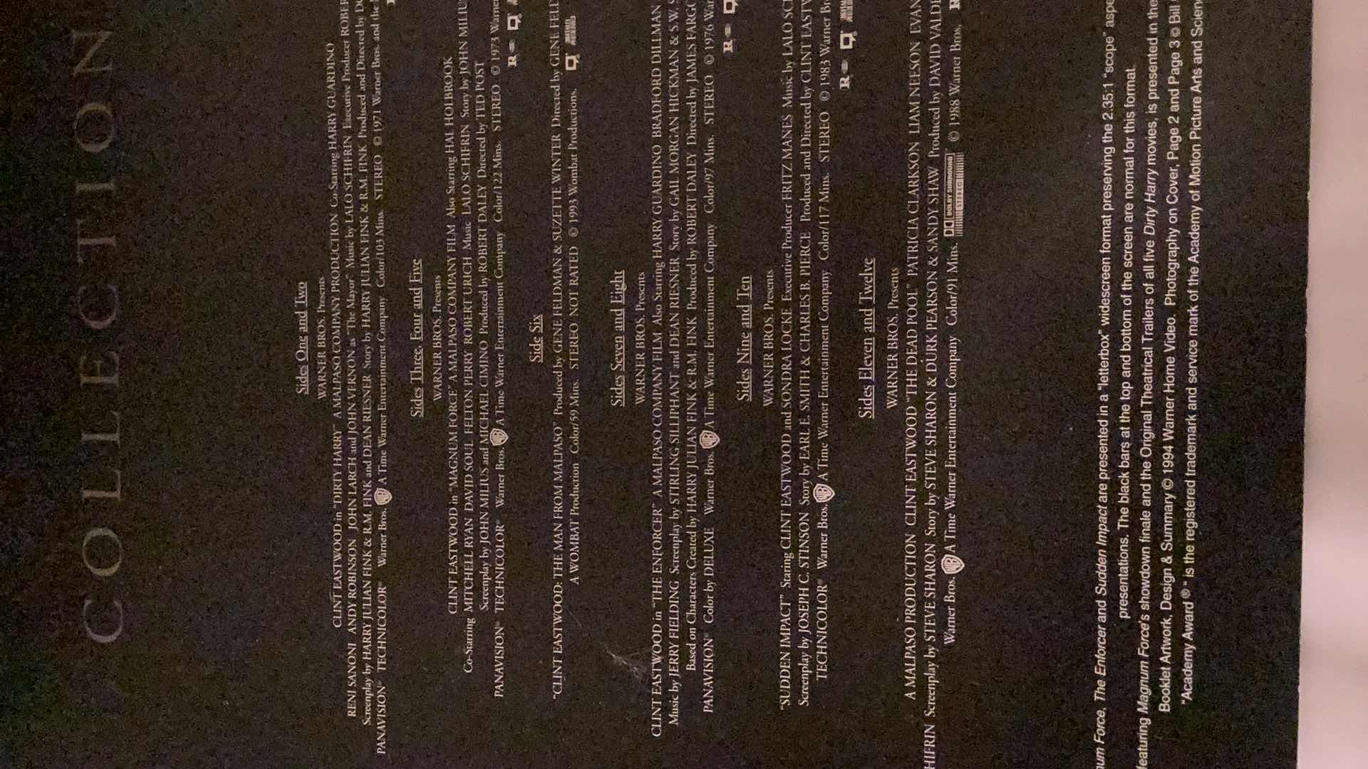 Photo 1 of THE DIRTY HARRY LASER DISC COLLECTION