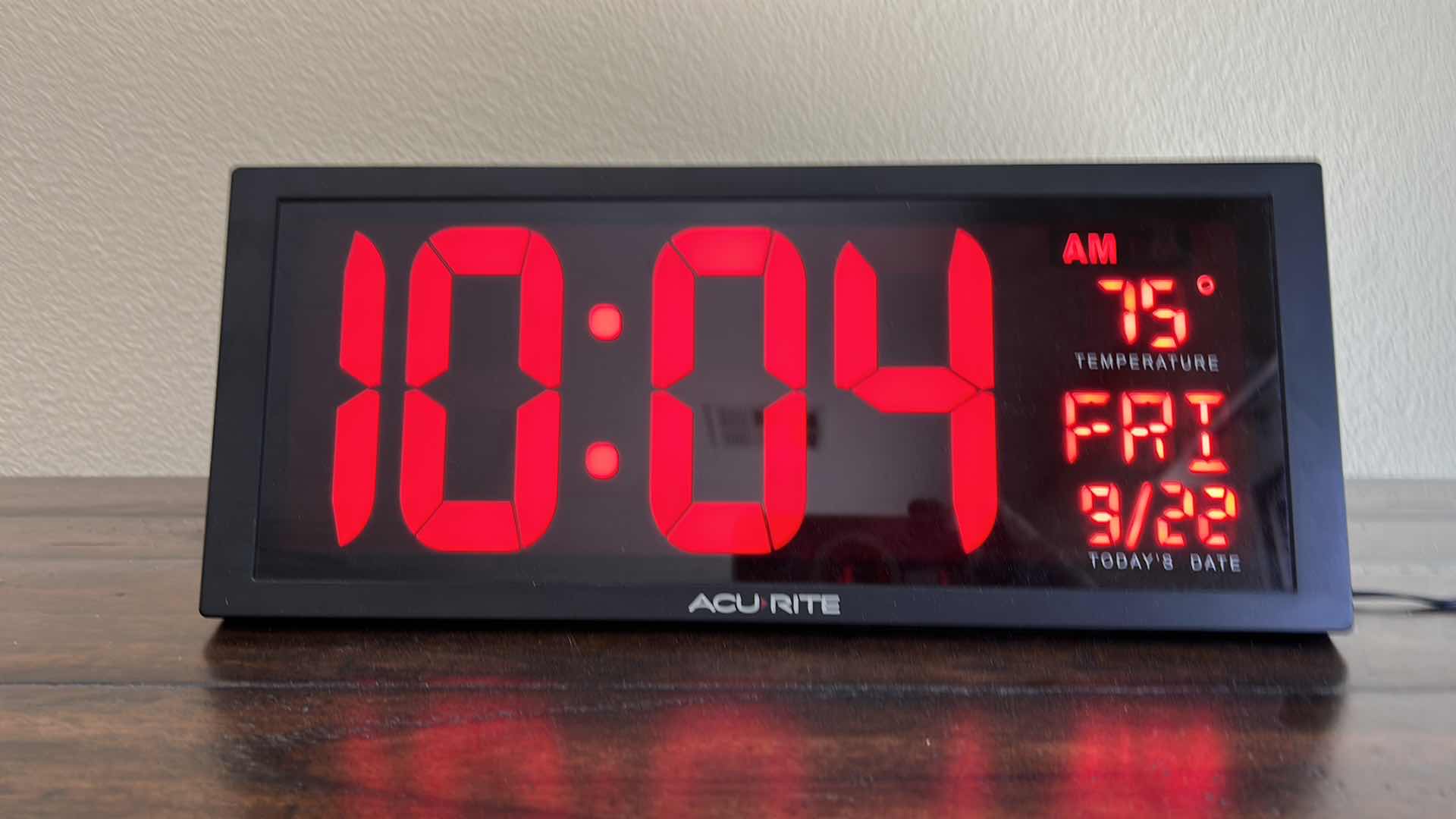 Photo 1 of ACCU RITE LARGE NUMBERED CLOCK 14 1/2“ x 6“