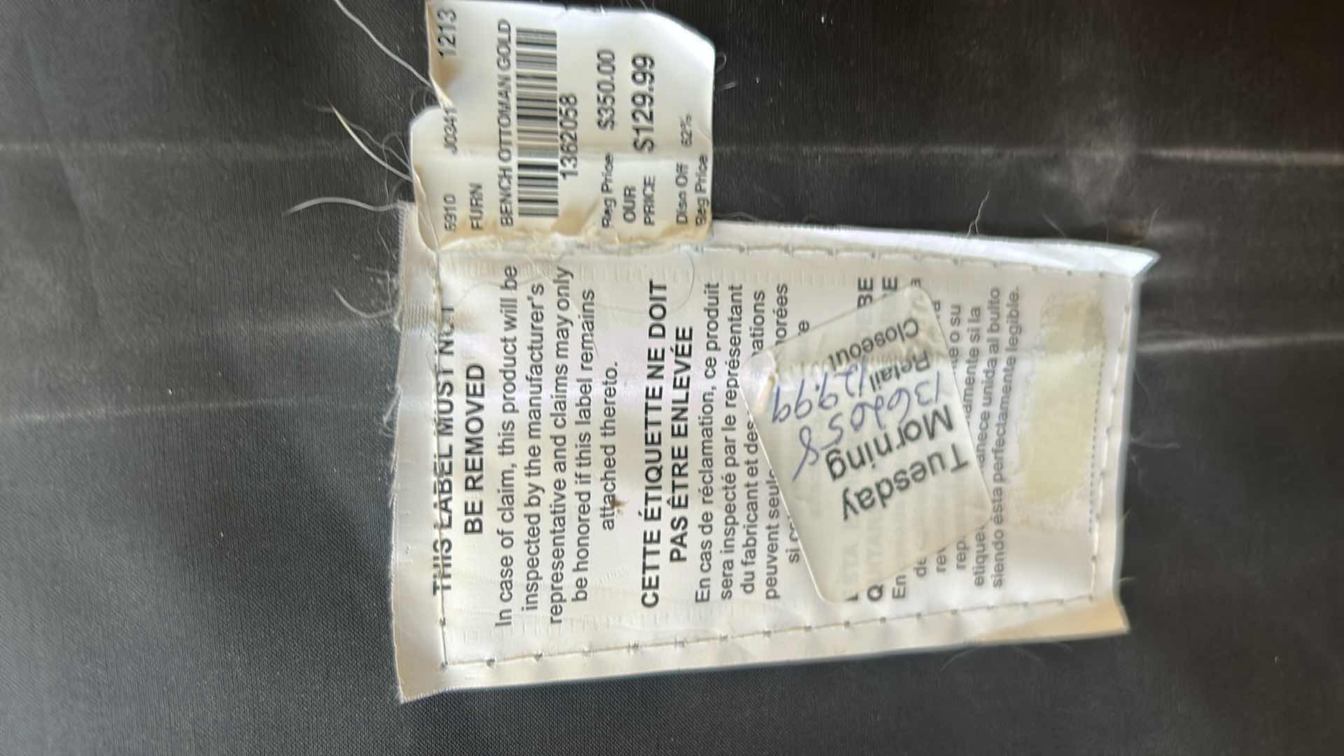 Photo 5 of DARK WOOD AND FAUX LEATHER BENCH $129.99 47“ x 19 1/2“ x 17“