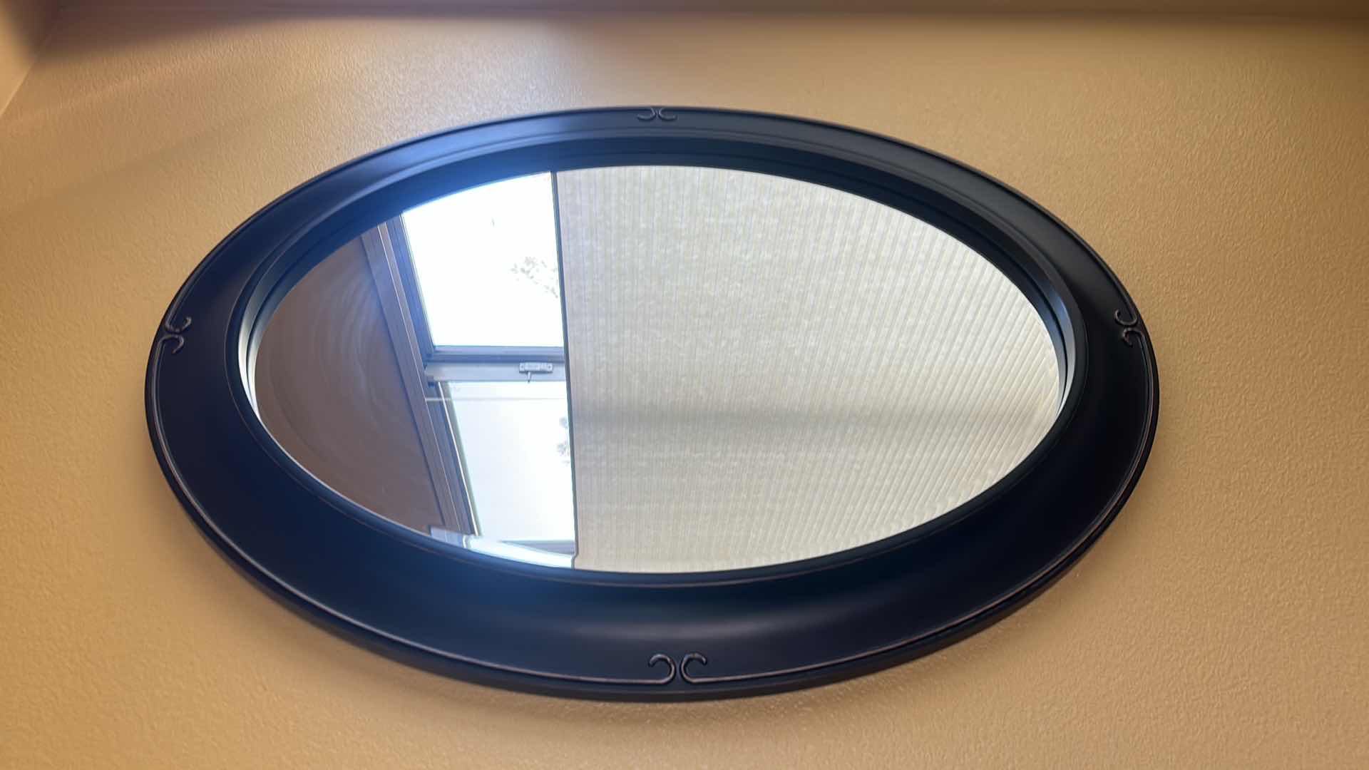 Photo 1 of BLACK OVAL MIRROR 28” x 38”