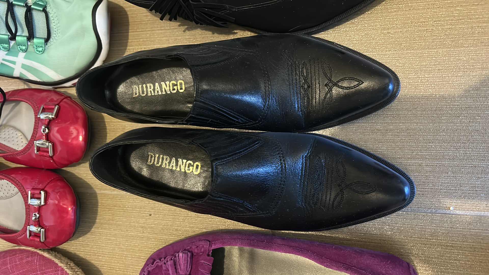 Photo 1 of 8 PAIRS WOMENS SHOES ( INCLUDING DURANGO, CALVIN KLEIN, ASICS AND MORE SIZE 7 - 7.5