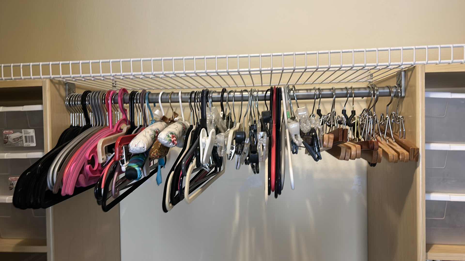 Photo 1 of 3 STEP STOOLS, 6 STORAGE CONTAINERS AND HANGERS