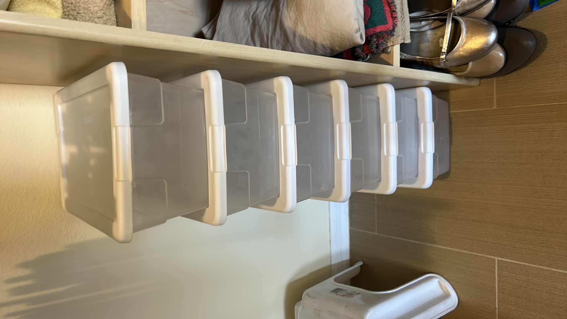 Photo 5 of 3 STEP STOOLS, 6 STORAGE CONTAINERS AND HANGERS