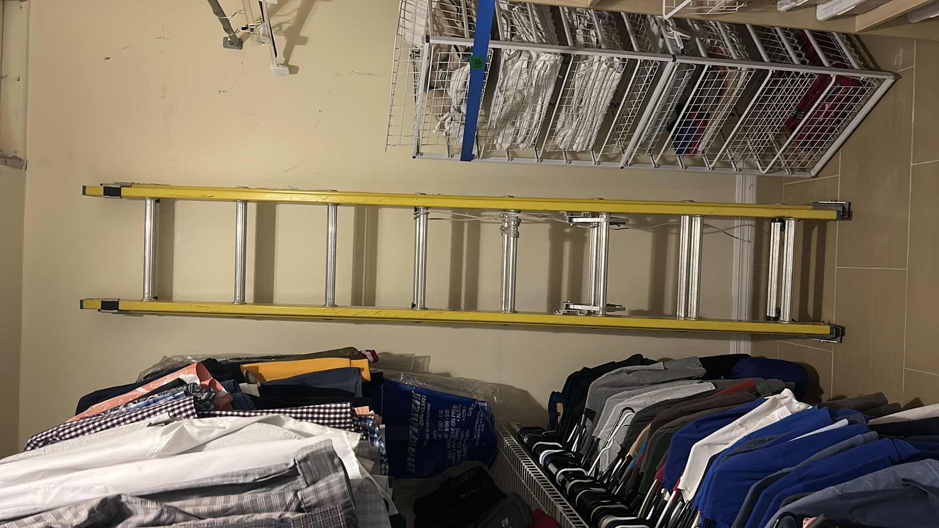 Photo 1 of METAL PULL UP LADDER EXTENDS TO 16’