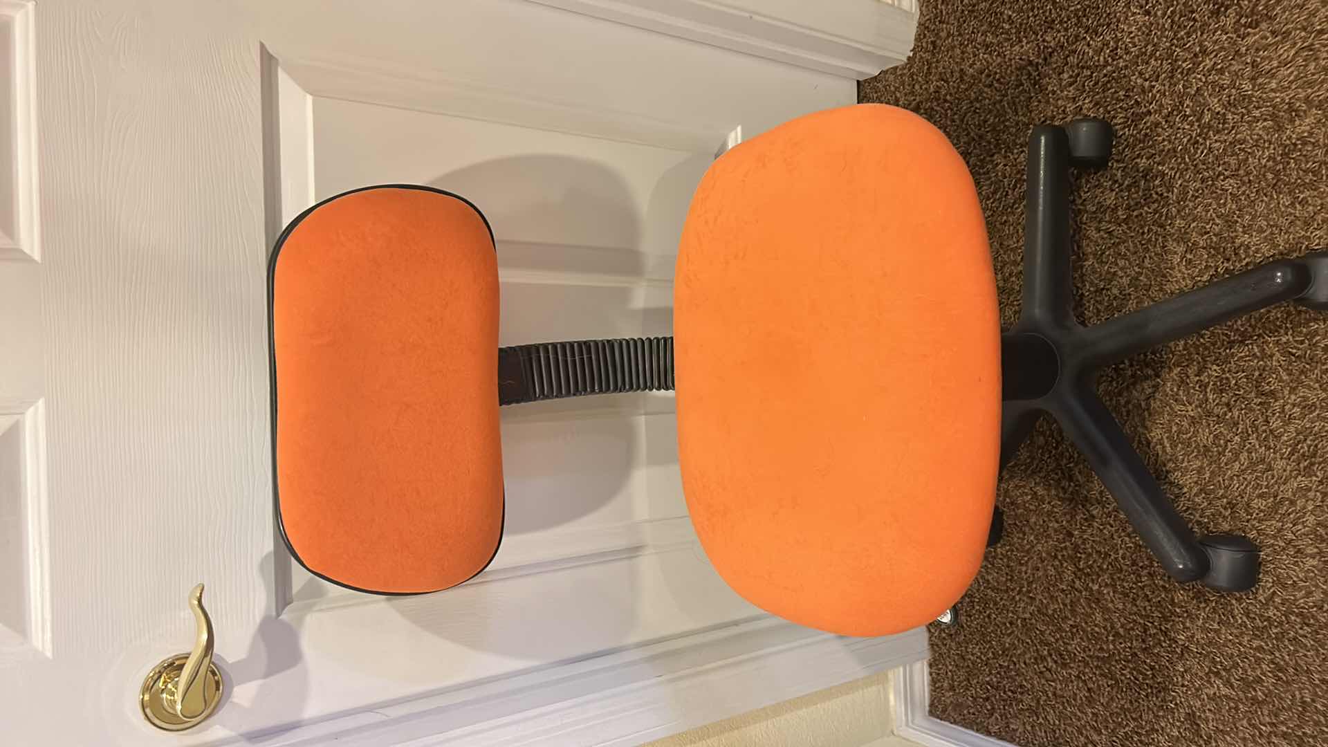 Photo 2 of ADJUSTABLE ORANGE AND BLACK MODERN DESK CHAIR