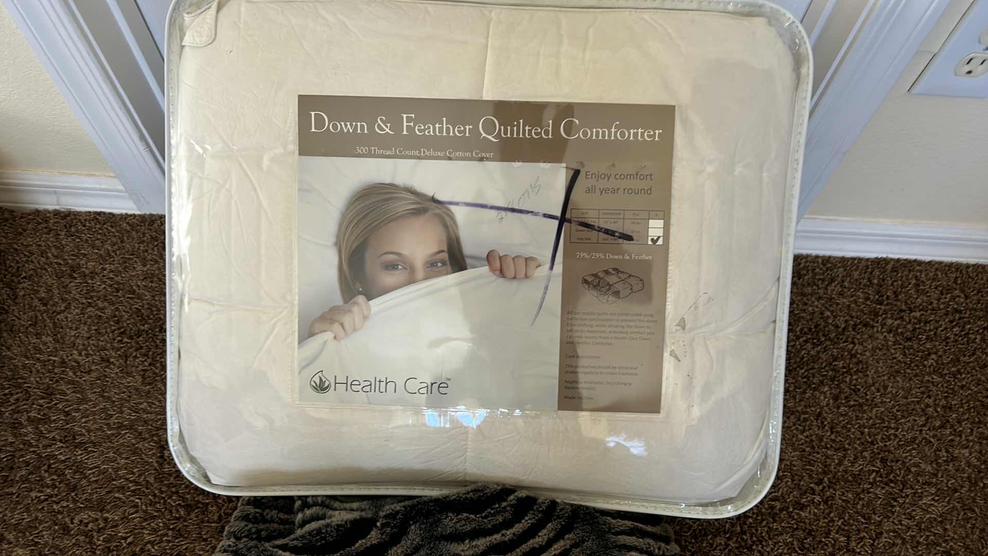 Photo 1 of DOWN AND FEATHER QUILTED KING COMFORTER AND FAUX FUR THROW