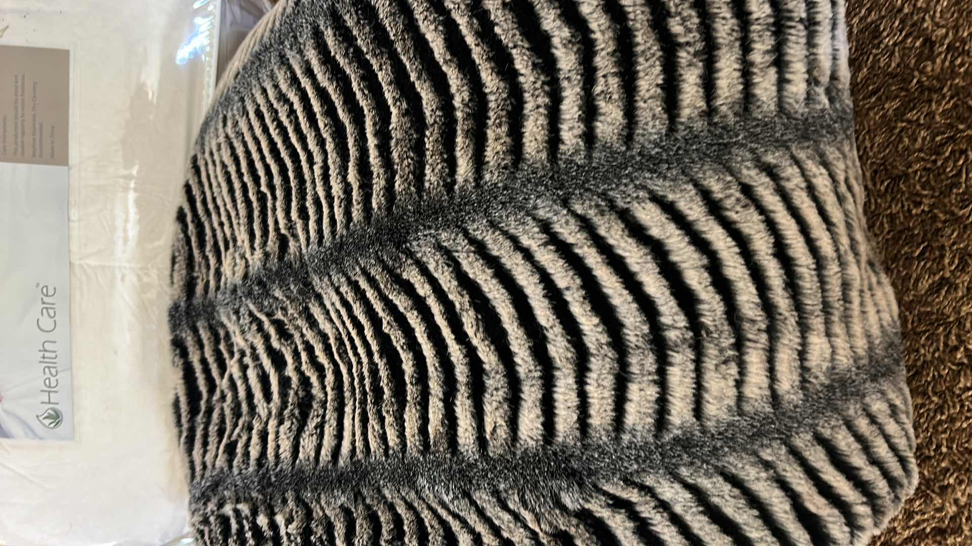 Photo 3 of DOWN AND FEATHER QUILTED KING COMFORTER AND FAUX FUR THROW