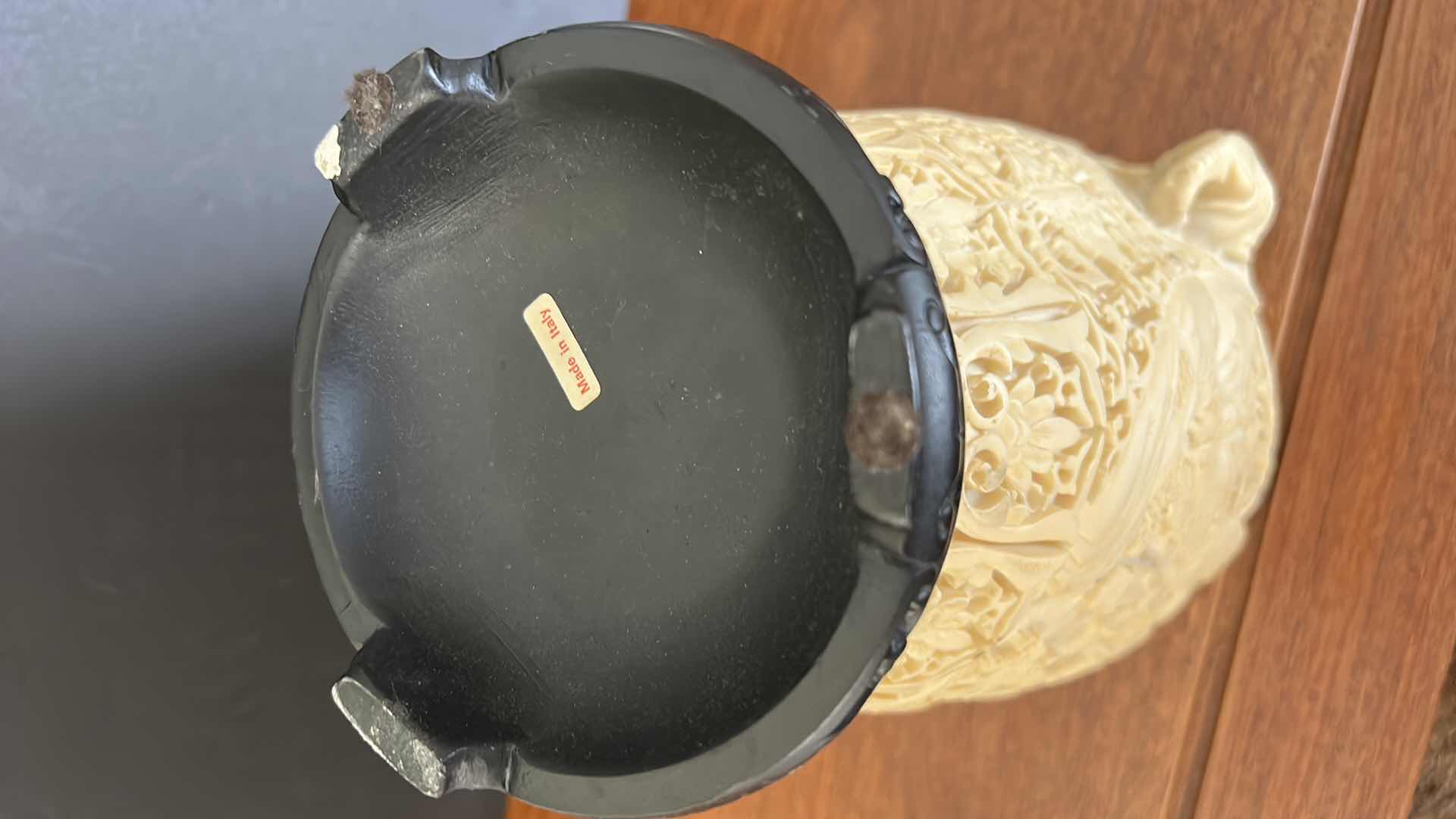 Photo 8 of HEAVILY SCULPTED/CAST ASIAN INSPIRED VASE  10“ x 12“