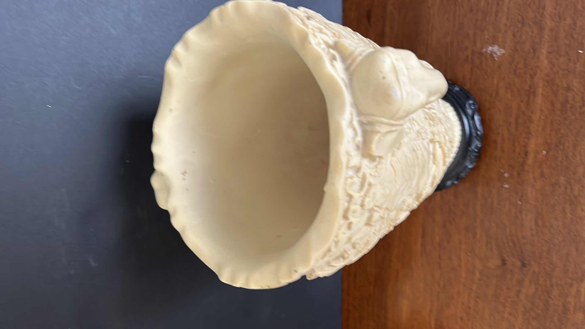 Photo 1 of HEAVILY SCULPTED/CAST ASIAN INSPIRED VASE 9.75” x 11.5”