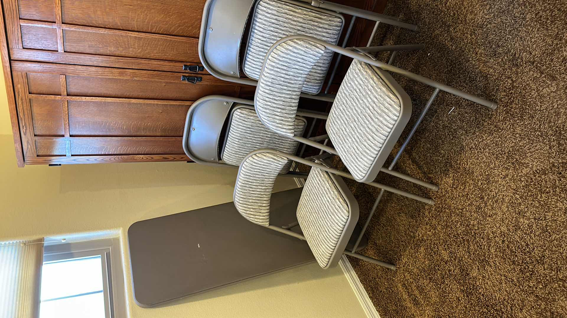 Photo 5 of FOLDING TABLE AND FOUR CHAIRS 20“ x 48“