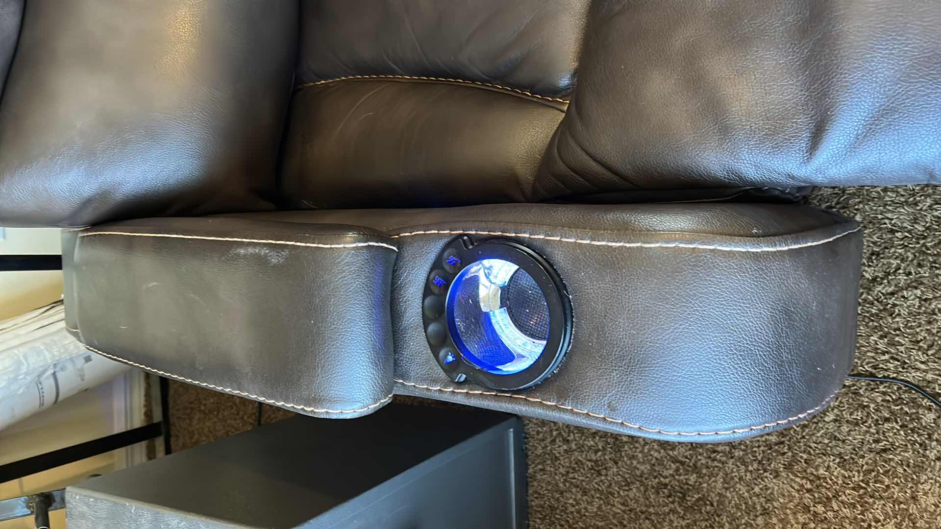 View 3 of LIGHT UP ELECTRIC RECLINING THEATRE LOUNGE CHAIR