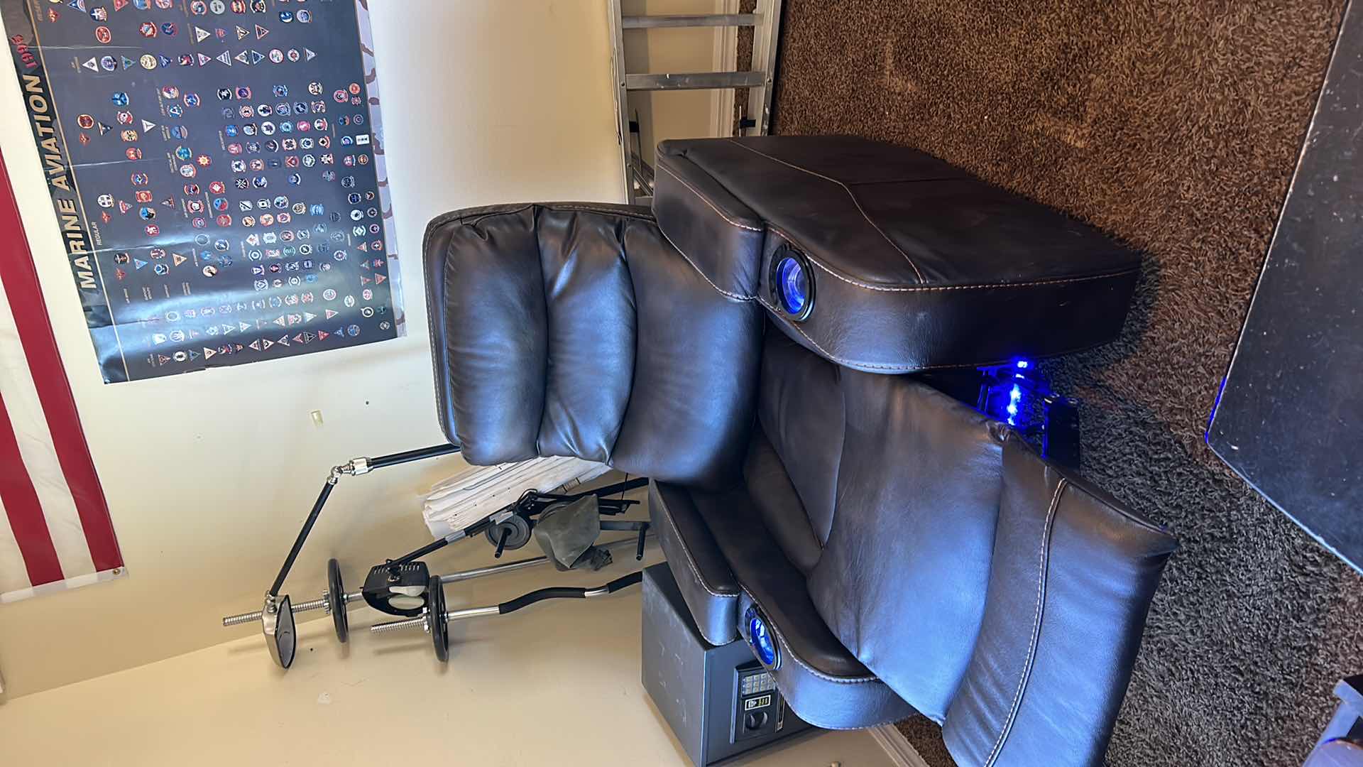 View 11 of LIGHT UP ELECTRIC RECLINING THEATRE LOUNGE CHAIR