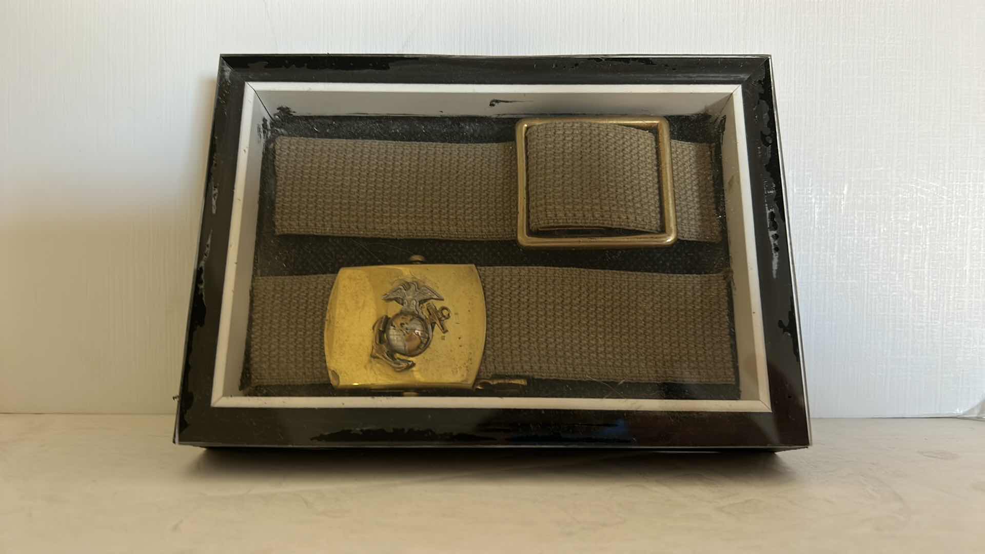 Photo 1 of  USMC BELT SHADOW BOX 6” x 4”