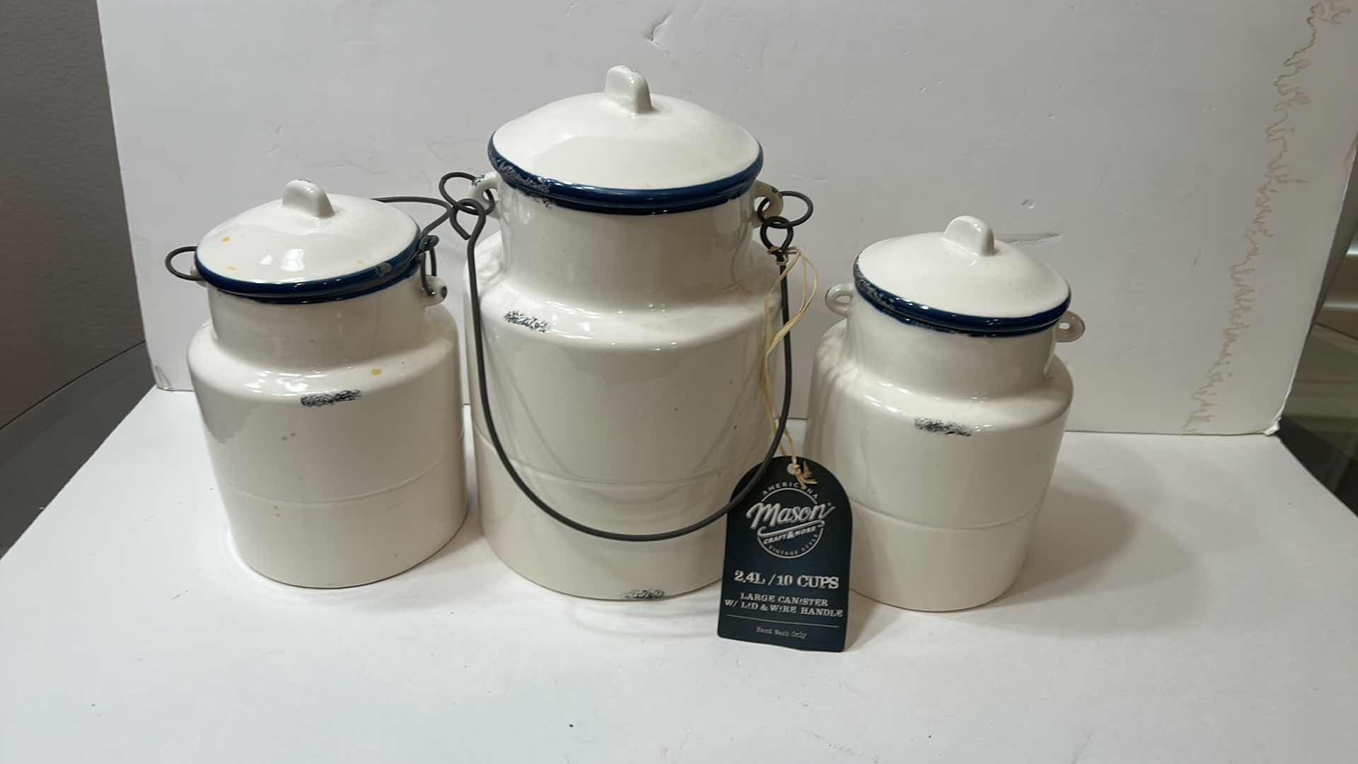 Photo 1 of MASON JAR CANISTER SET TALLEST 9”