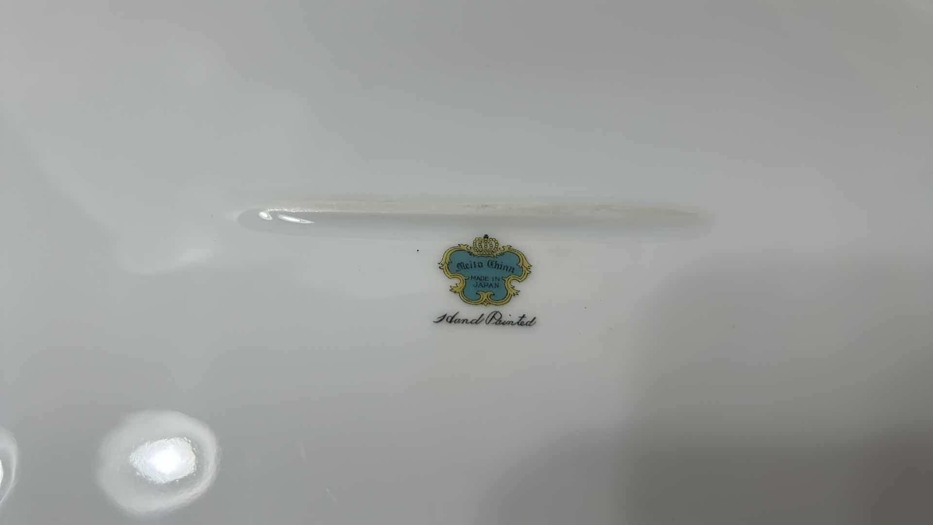 Photo 1 of HOME DECOR- HAND PAINTED PLATTER  16” x 12” AND FAUX FLORAL ARRANGEMENT