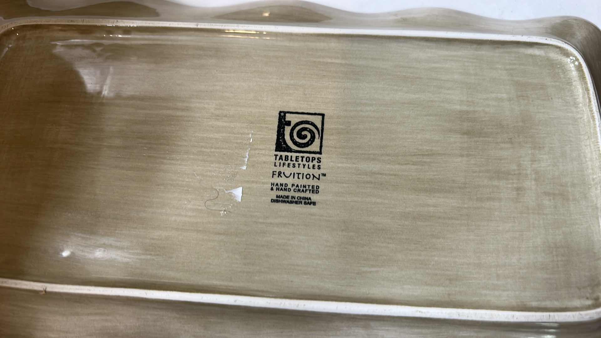 Photo 1 of KITCHENWARE - TABLETOPS LIFESTYLE, FRUITION 5 PC, HANDPAINTED (FOOTED BOWL13.5 x 8”)