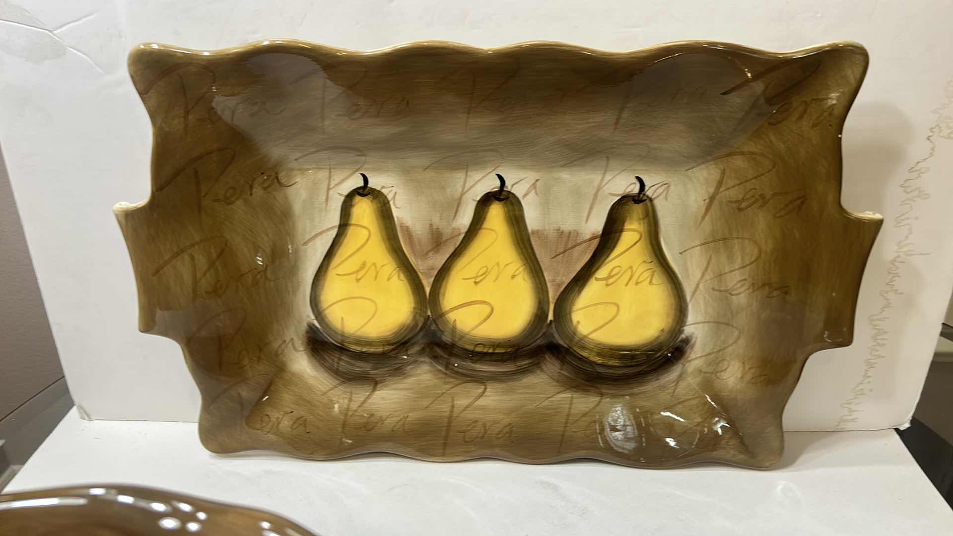 Photo 1 of KITCHENWARE - TABLETOPS LIFESTYLE, FRUITION 5 PC, HANDPAINTED (FOOTED BOWL13.5 x 8”)