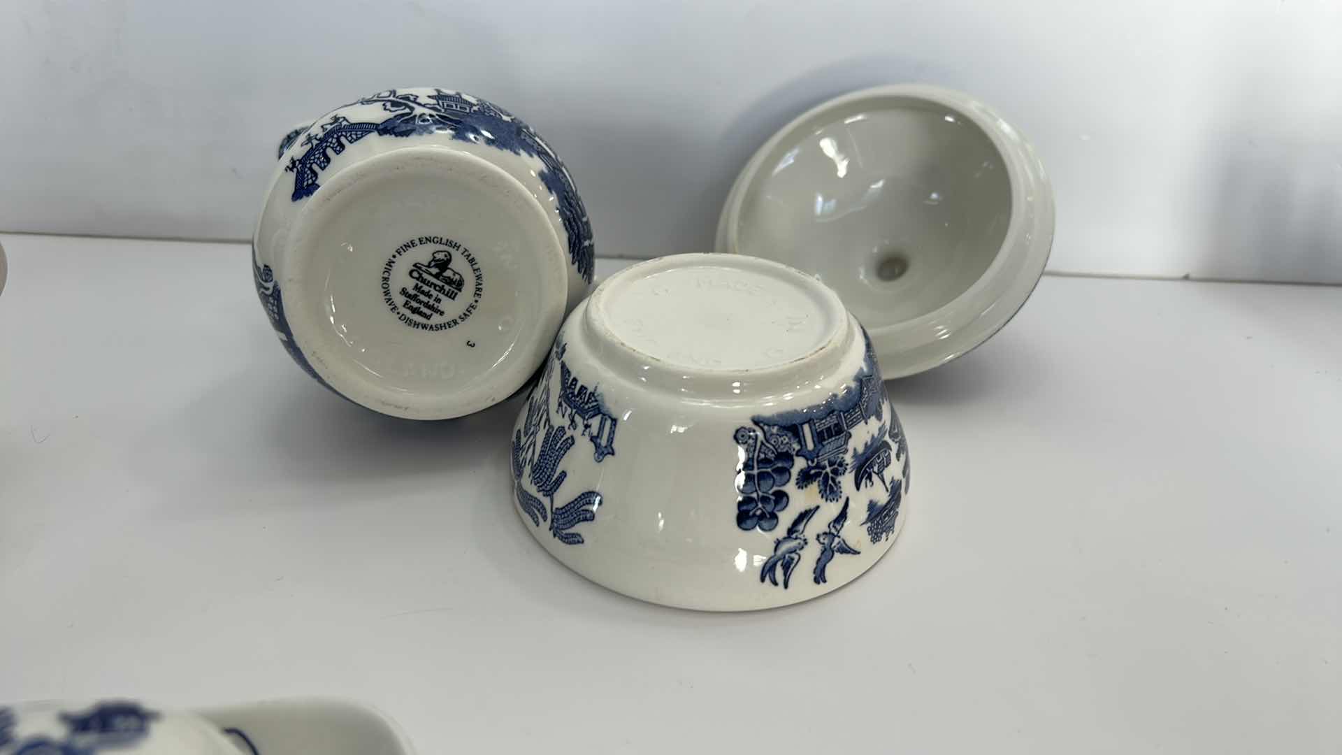 Photo 1 of BLUE AND WHITE PORCELAIN ASSORTMENT MADE IN ENGLAND