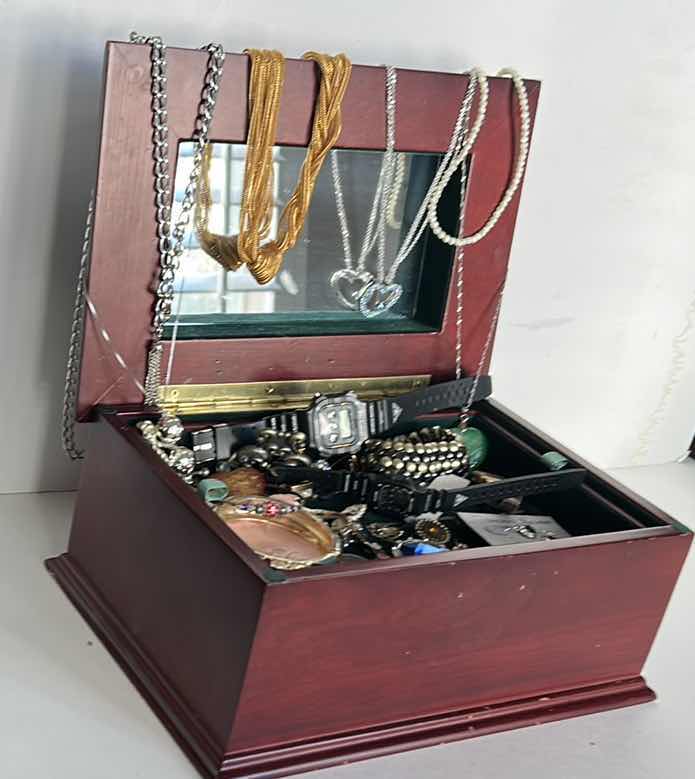 Photo 1 of JEWELRY BOX WITH COSTUME JEWELRY